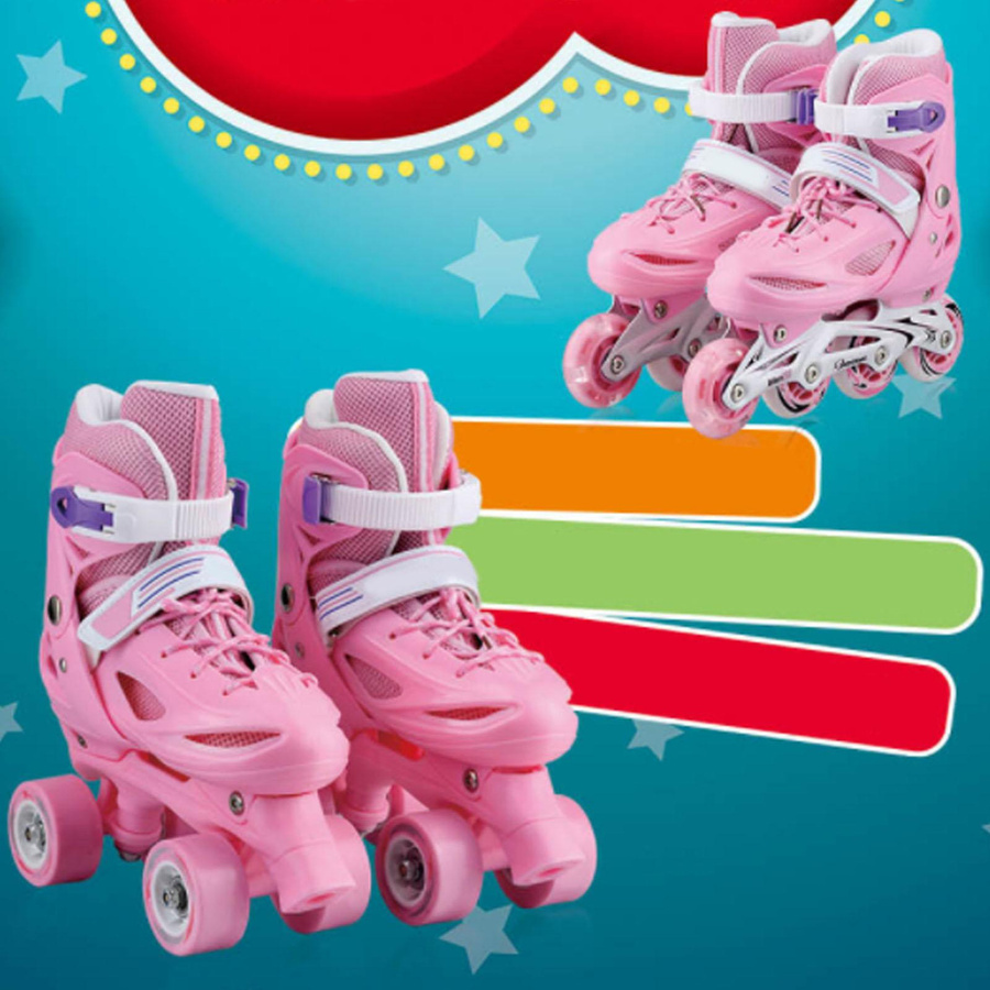 aimo 2-in-1 Rollschuhe Rosa XS 27-30 - Bild 3