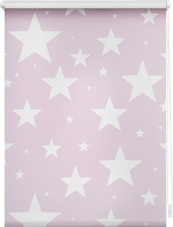 Lichtblick Rollo Klemmfix mit Sternen in Rosa-Rot, Verdunkelung, B: 90 cm, H: 150 cm - Bild 1