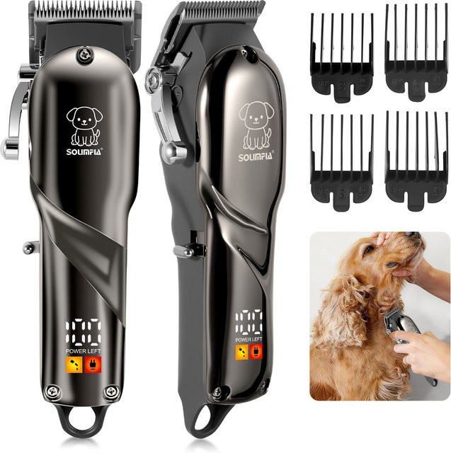 Solimpia Tierpflege-Haarschneidemaschine für Hunde und Katzen in Schwarz mit Hochleistungsmotor und USB-Aufladung - Bild 1
