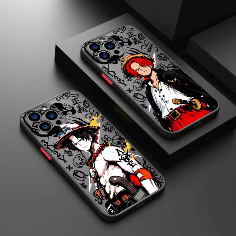 ONE PIECE Strohhut Handyhülle für iPhone 17 16 15 14 13 12 Pro Max Plus Mini, mattiert und durchscheinend, weiches Silikon, transparent/multicolour - Bild 1