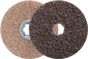 PFERD TOOLS COMBICLICK Vliesronde CC Ø 115 mm A100G für Feinschliff und Finish mit Winkelschleifer, Braun - Bild 1
