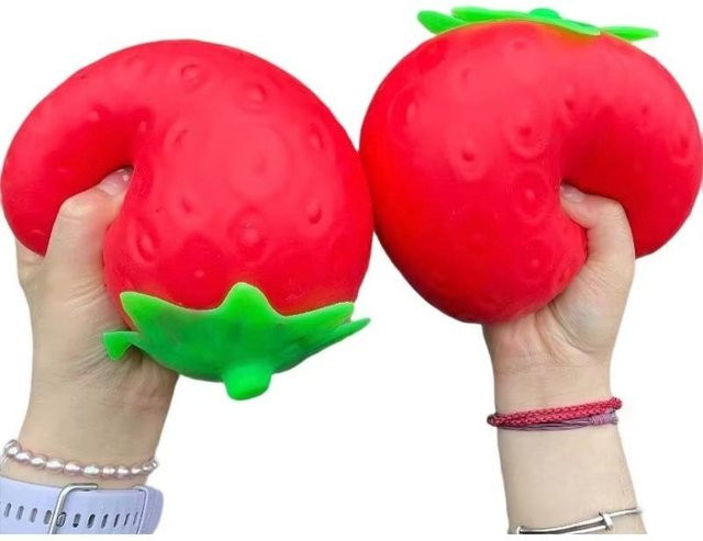 Erdbeere Squishy, 14cm, langsamer Rückprall, Stress- und Angstbewältigung-Spielzeug - Bild 1