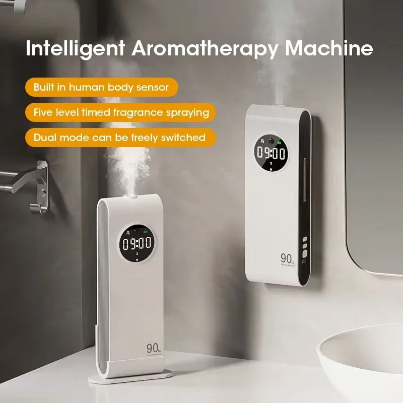 NOCCLILI Kabelloser Aromatherapie-Diffuser mit Nachtlicht in Weiß, Hängender Luftreiniger und Duftzerstäuber für ätherische Öle - Bild 3