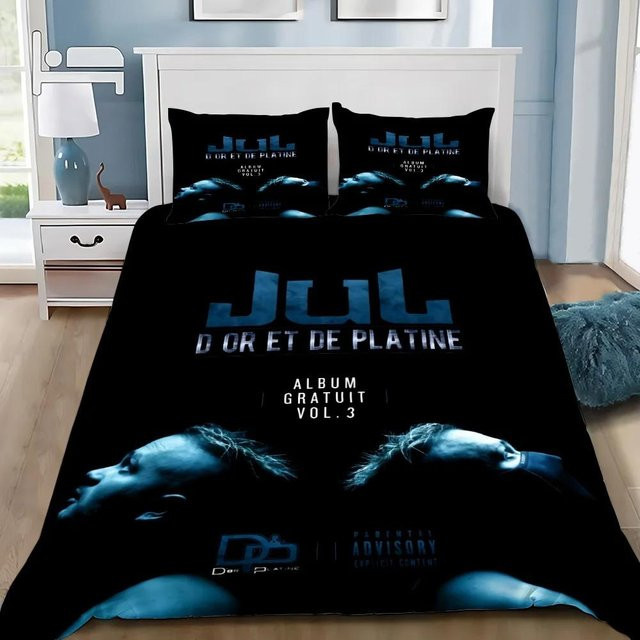 Bettwäscheset JuL mit Bettbezug und Kissenbezug aus Mikrofaser in Blau für Erwachsene, Breite: 210 cm, Breite: 210 cm - Bild 1