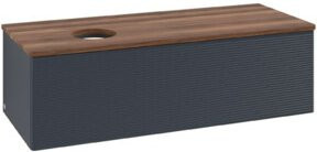 V&B Waschtischunterschrank Antao mit Frontstruktur in Blau, B/T/H: 120 x 50 x 50 cm - Bild 1
