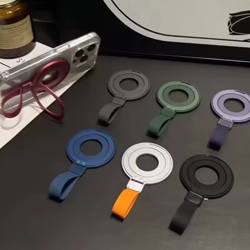 ZHUOHUAN Magnetischer Handyhalter mit Ringständer und Fingerriemen für MagSafe in Blau – Tischhalterung für iPhone 17, 16, 15, 14, 13 Pro Max - Bild 2