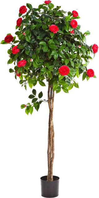Künstlicher Kamelienbaum Pelin von artplants in Rot, Höhe: 130 cm - Bild 1