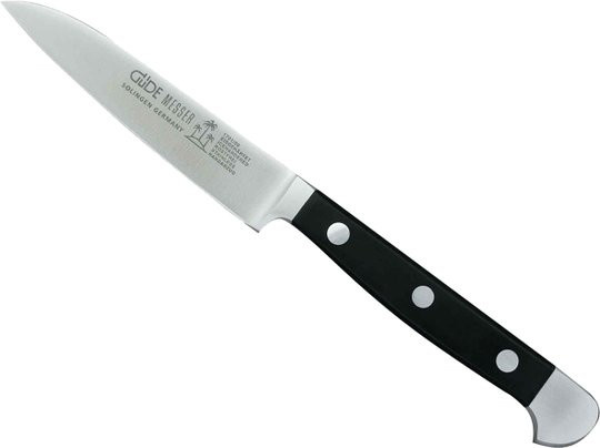 Güde Gemüsemesser Alpha in Schwarz aus Edelstahl mit Kunststoffgriff, Klingenlänge: 9 cm - Bild 1