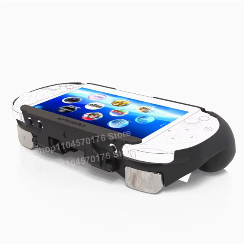 Vita 2000 Gamepad Handgriff mit L2 R2 Trigger Tasten in Weiß für PlayStation - Bild 2