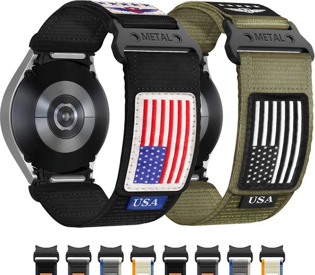 No Gap Trail Loop Strap Nylonarmband für Samsung Galaxy Watch, Schwarz, Unisex - Bild 1