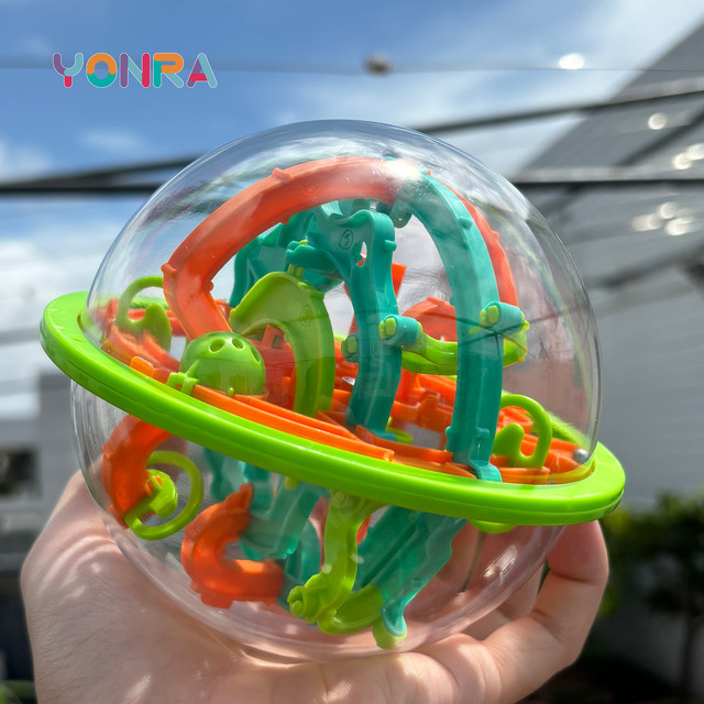 YONRA 3D-Puzzleball Denkspielzeug, Stahlkugel-Labyrinth, 3D-Labyrinthspiel - Bild 1
