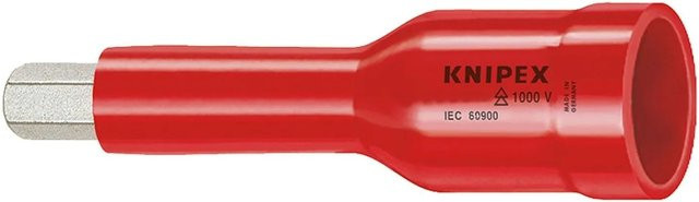 Knipex Steckschlüsseleinsatz 6,00 mm mit 1/2 Zoll Antrieb aus Stahl in Rot - Bild 1
