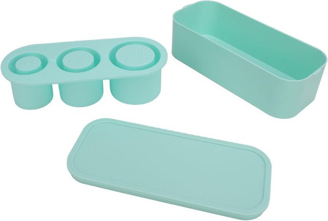 Koogeelife Eiswürfelform für Becher aus Silikon mit Deckel, 3 Größen, Blau - Bild 1