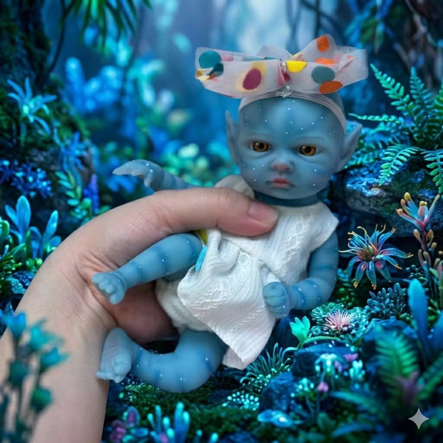 OtardDolls Avatar Silikon-Baby-Puppe, 8-Zoll, Unisex, blau - Bild 2