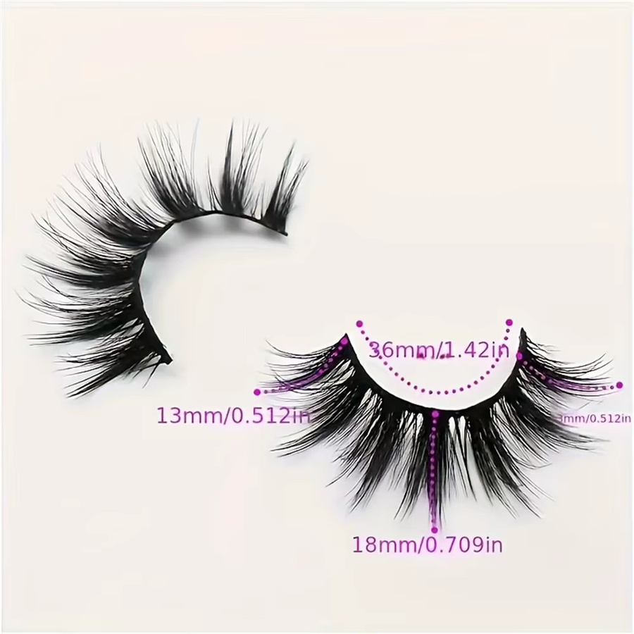 Künstliche Wimpern, Black, 20 mm, Vollstreifen, 10 Paar - Bild 4