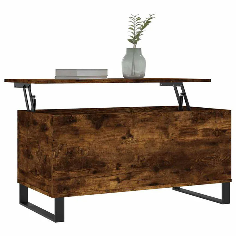 Vidaxl Couchtisch Modern in Geräuchertem Eichen-Design, Farbe Braun, B/T/H: 90 x 44,5 x 45 cm - Bild 2