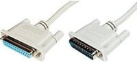 Digitus Serielles Verlängerungskabel D-Sub25 auf D-Sub25, 10 m, Beige - Bild 1