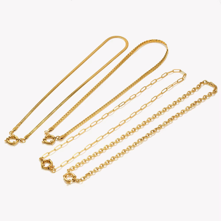 E.B.belle Halskette, 18 Karat vergoldet, 316L-Edelstahl, Unisex - Bild 1