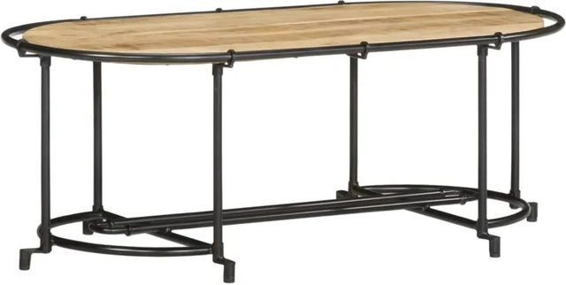 vidaXL Couchtisch aus Mangoholz und Eisen in Braun und Schwarz, B/T/H: 110 x 55 x 40 cm - Bild 1