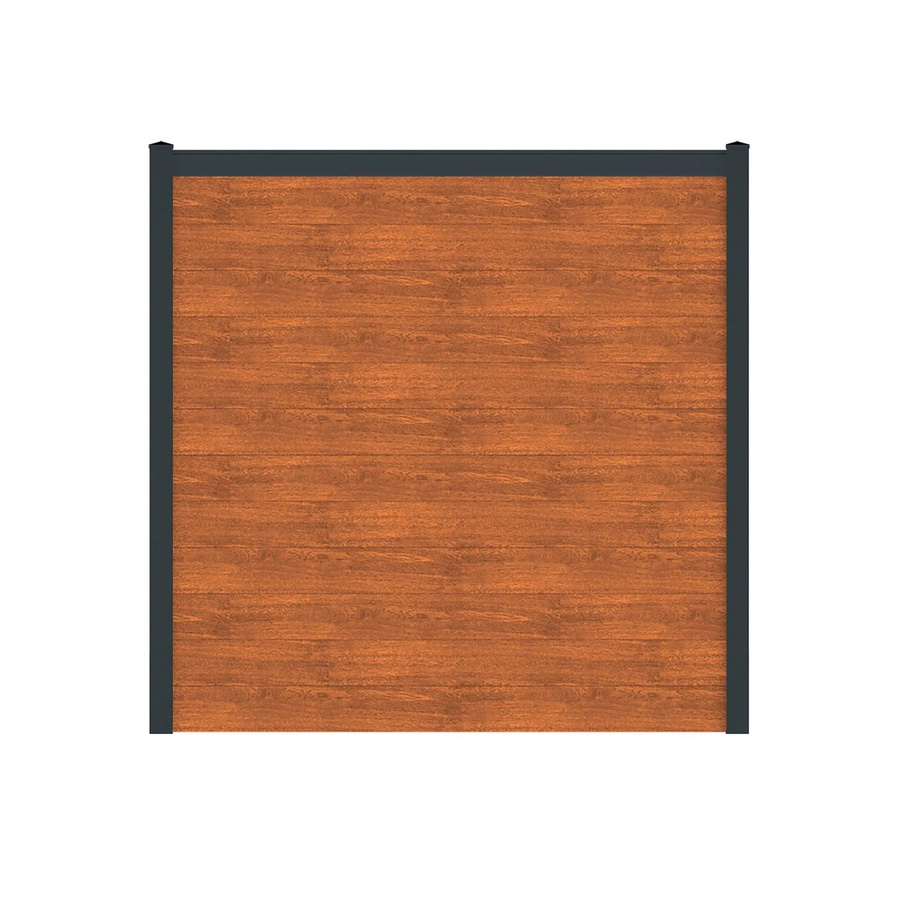 Vidual Sichtschutzzaun Snap 140 zum Aufdübeln aus Aluminium in Light Oak, blickdicht, Höhe: 175 cm, Breite: 714 cm, Tiefe: 1,4 cm - Bild 2