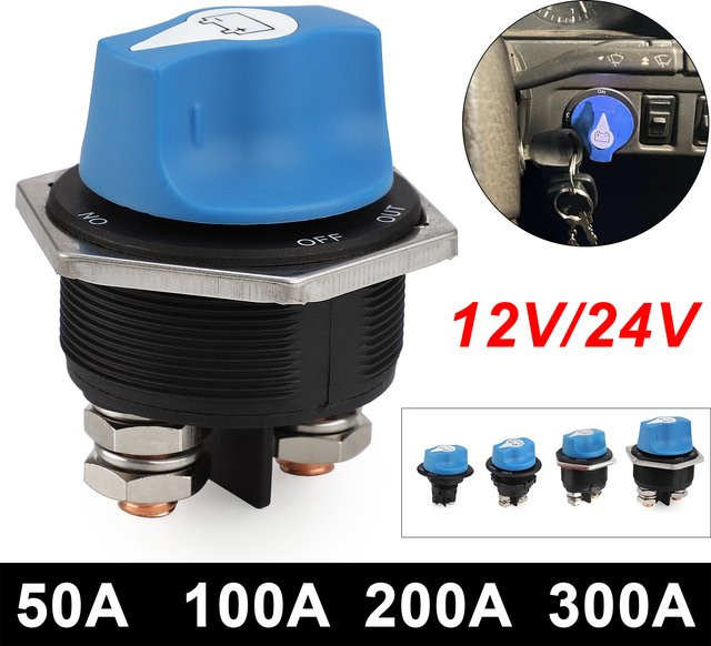 MINESPEED DC Trennschalter Power Isolator Cut Off Schalter Kit in Blau für Auto, Lkw, Motorrad und Boot - Bild 1