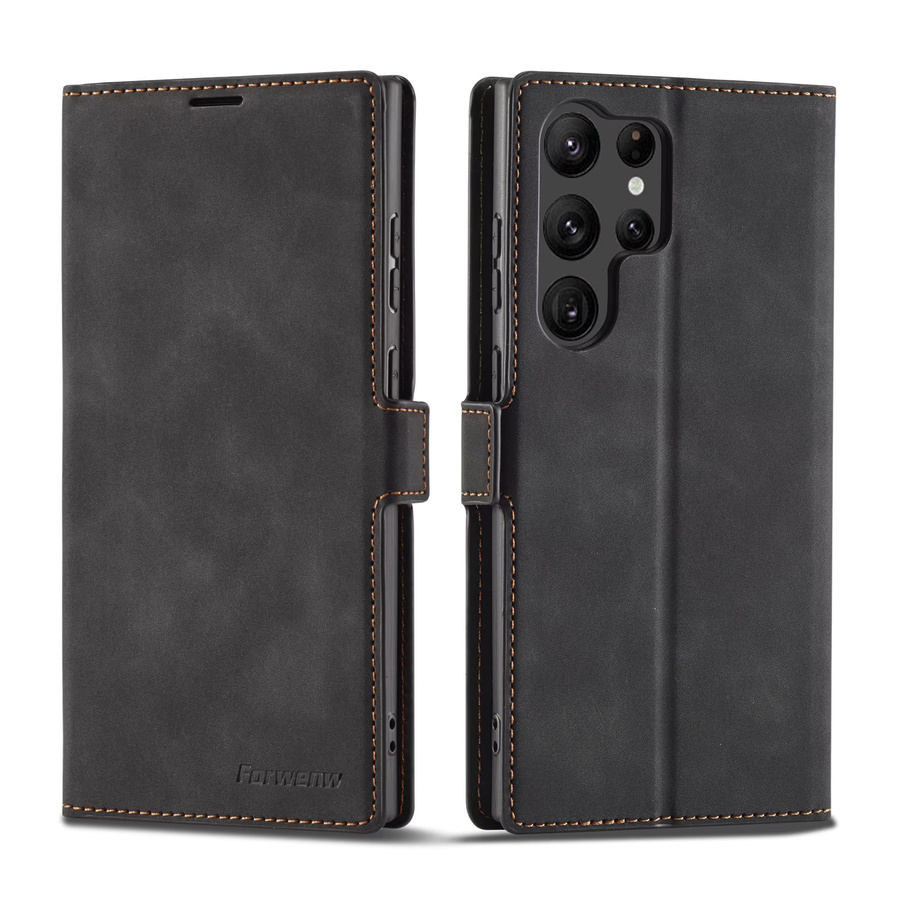 Luxus Leder-Handyhülle mit Brieftaschenfunktion für Samsung Galaxy S25 S24 S23 S22 S21 S20 Ultra Plus in Braun - Bild 2