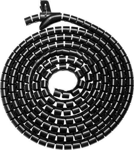 SpeaKa Professional Kabel-Bündelschlauch aus Polyurethan in Schwarz, Durchmesser: 30 mm, Länge: 1 m - Bild 1