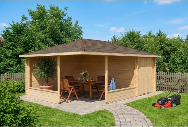 Alpholz Gartenhaus Maik-40 Log Cabin Unbehandelt B/T/H: 600 x 425 x 279 cm - Bild 1
