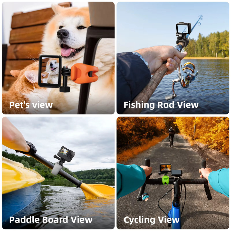 TELESIN Flexible Silikon Halterung für GoPro, Insta360 und DJI Action Kameras - Bild 5