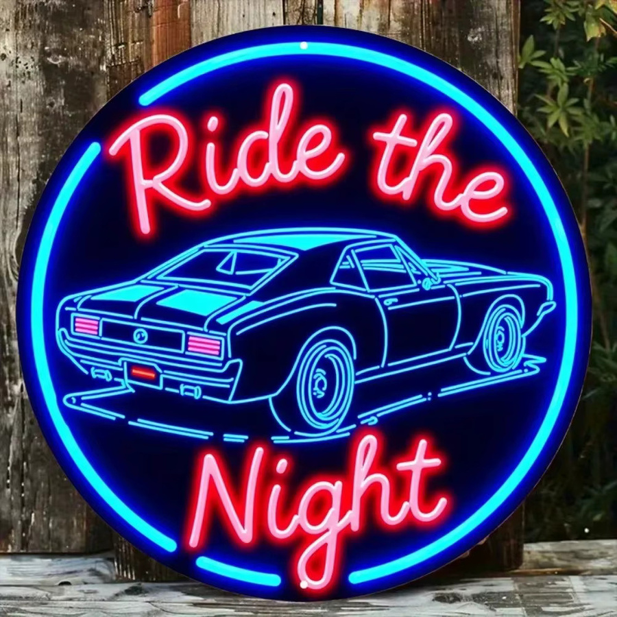 CIFBUY Vintage Muscle Car Metallschild als Retro Wandkunst für Garage und Männerhöhle, quadratisch, B/H: 20 x 20 cm - Bild 3