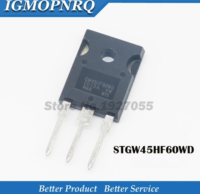 5 Stück STGW45HF60WD N-Kanal MOSFET TO-3P Schwarz 600V 45A - Bild 1