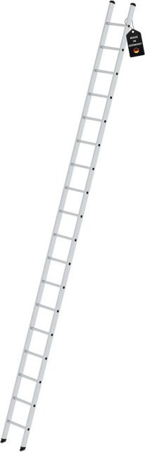 PROREGAL Sprossen-Anlegeleiter in Silber, 18 Sprossen, Breite: 35 cm, ohne Traverse - Bild 1
