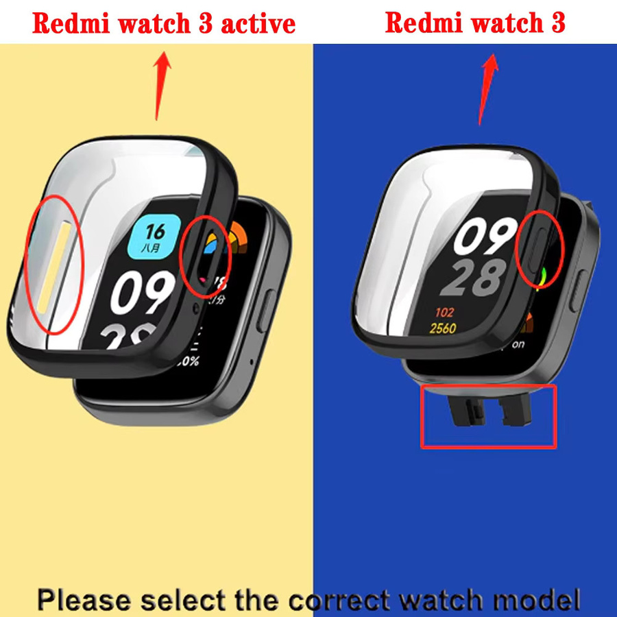 TAMISTER TPU Silikonhülle für Xiaomi Redmi Watch 3 Active Smartwatch in Transparent, Stoßfänger-Schutzhülle und Schutzrahmen für Unisex - Bild 4