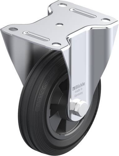 Blickle B-VPP 150R Bockrolle in Schwarz und Silber aus Stahl mit einem Rad-Durchmesser von 150 mm und einer Tragfähigkeit von maximal 135 kg - Bild 1