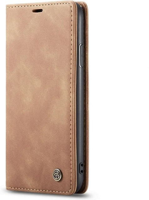 Luxuriöse Retro-Lederhülle für Xiaomi Redmi Note 14 Pro 4G / 5G mit Kartenfächern und Standfunktion in Hellbraun - Bild 1