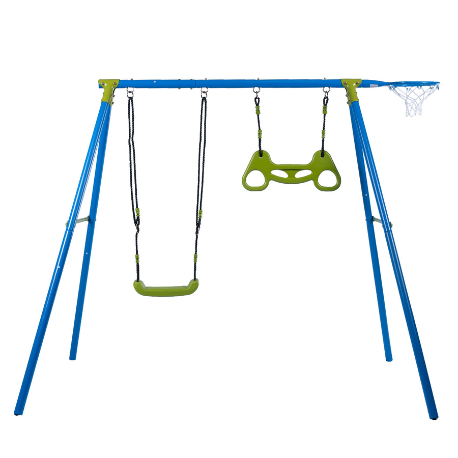 Sandora 3-in-1 Kinderschaukel mit Schaukelgestell in Blau, Belastbarkeit bis 50 kg - Bild 1