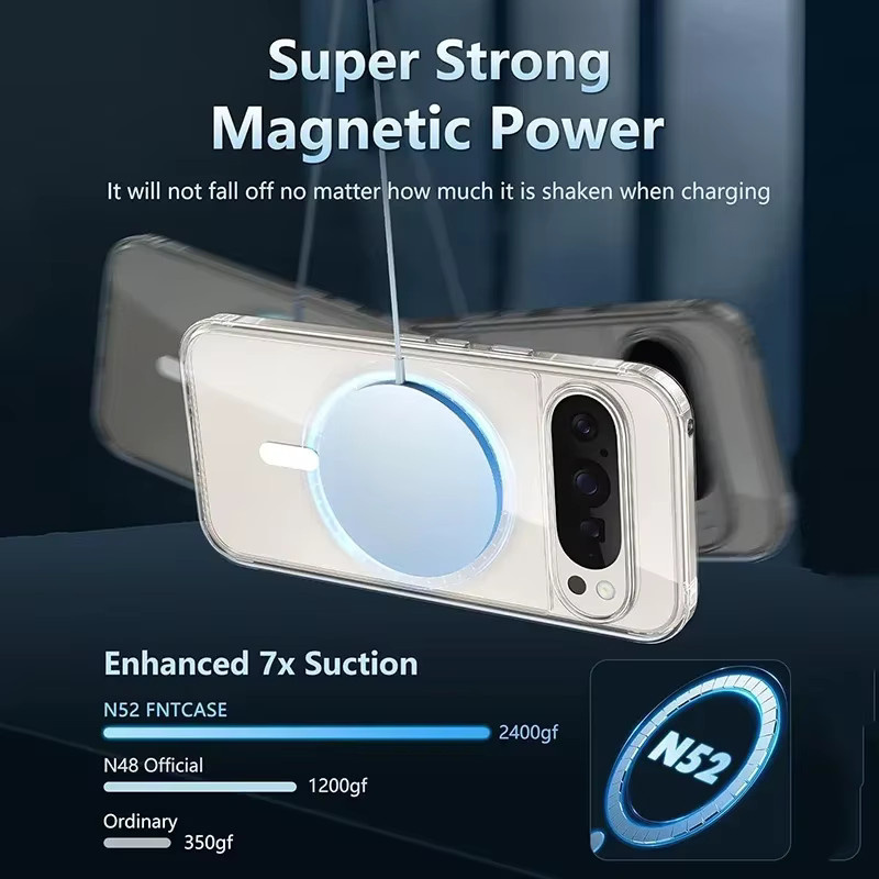 MagSafe Magnetische Hülle für Google Pixel 10 Pro XL 9 8 7 Ultra Slim Crystal Transparente TPU Schutzhülle - Bild 2