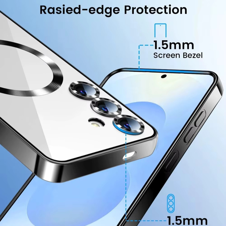 Transparente MagSafe-Schutzhülle für Samsung Galaxy S26, S25 Ultra, S24, S23 FE und S22 Plus Edge mit magnetischem Linsenschutz und TPU-Abdeckung - Bild 3