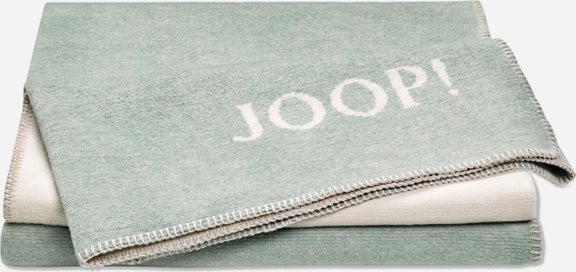 Reversible Wohndecke JOOP! MELANGE-DOUBLEFACE in Jade-Natur (Grün/Beige) aus Baumwolle und Polyester - Bild 1