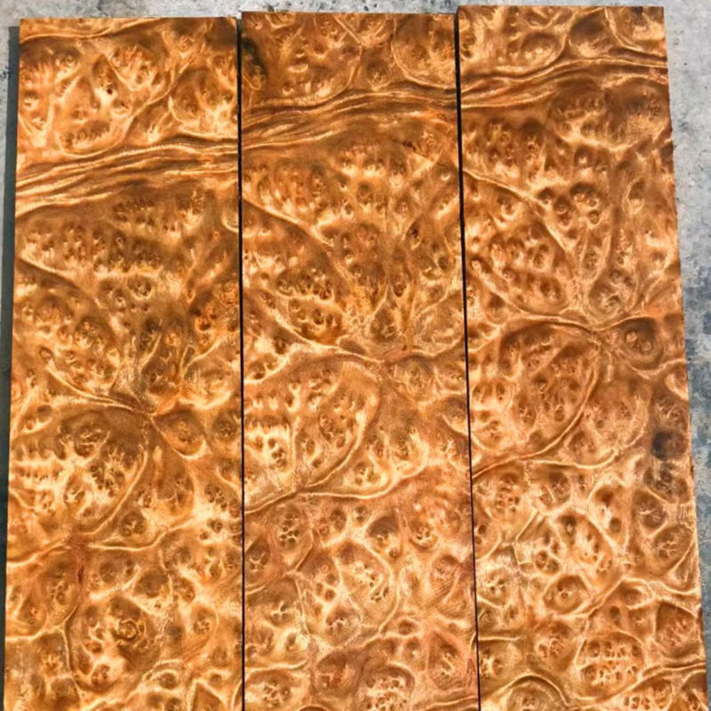 Handgefertigter DIY Kampferholzblock mit Wurzel in Gold und Braun, Länge: 300 mm - Bild 5