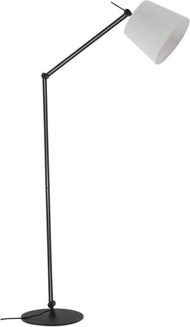 Lucande Stehlampe Caelia Modern in Schwarz aus Metall mit Stoffschirm, E27, Höhe: 151,5 cm, Breite: 30,0 cm, Tiefe: 30,0 cm - Bild 1