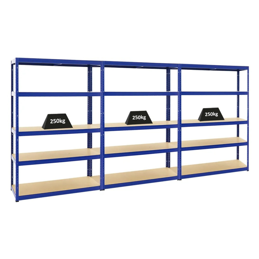PROREGAL Big Elephant S Schwerlastregal Set aus 3 Stück, Blau, H x B x T: 180 x 120 x 45 cm - Bild 2