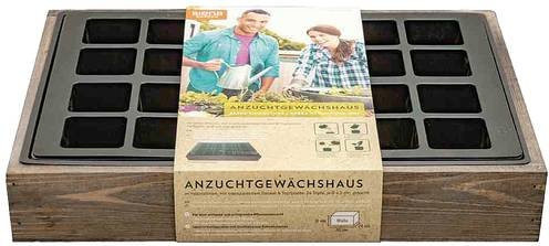 Siena Garden Anzuchtvollholzkiste mit 24er Topfplatte, braun, B/T/H: 35 x 24 x 6 cm - Bild 1