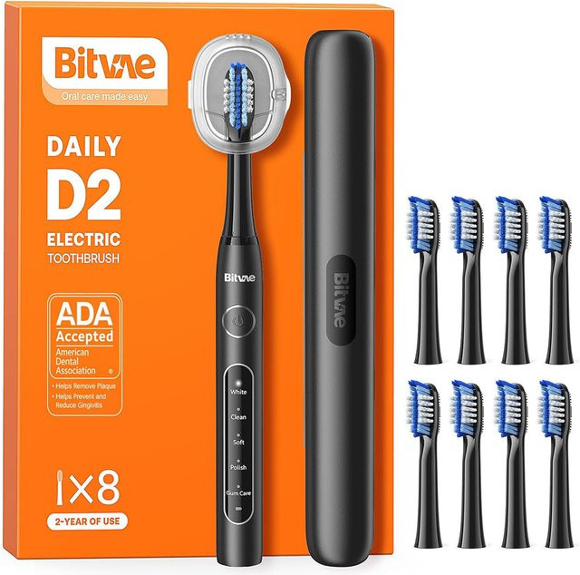 Bitvae D2 Elektrische Zahnbürste, Schwarz, Unisex - Bild 1