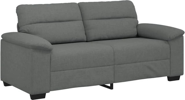 vidaXL 2-Sitzer-Sofa Dunkelgrau mit Stoffbezug und Armlehnen, B: 182 cm, H: 84 cm, T: 81 cm - Bild 1