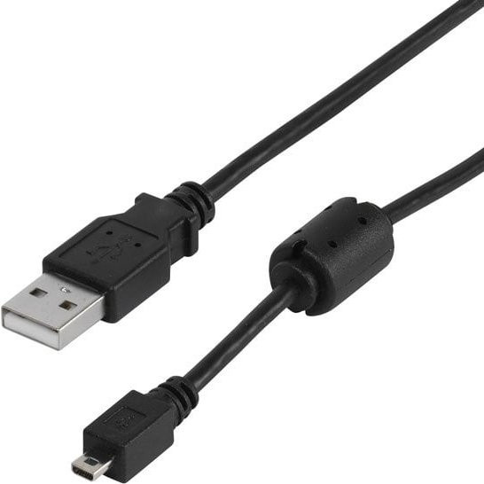 Vivanco USB 2.0 Verbindungskabel für Digitalkameras in Schwarz, Länge: 1,5 m - Bild 1