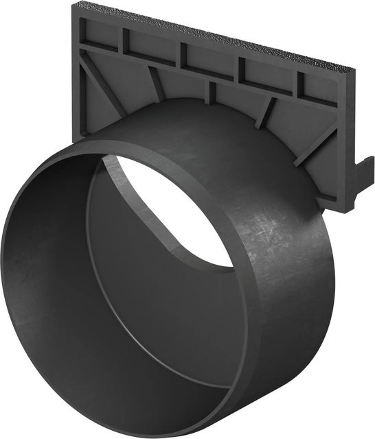 ACO Stirnwand mit Stutzen DN 100 aus Kunststoff, Schwarz, B/T/H: 125 x 135 x 70 cm - Bild 1