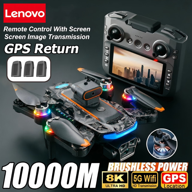 Lenovo A14 Pro Max GPS RC-Drohne in Schwarz mit 8K Dreifach-Kamera, bürstlosem Motor und intelligenter Hindernisvermeidung - Bild 1