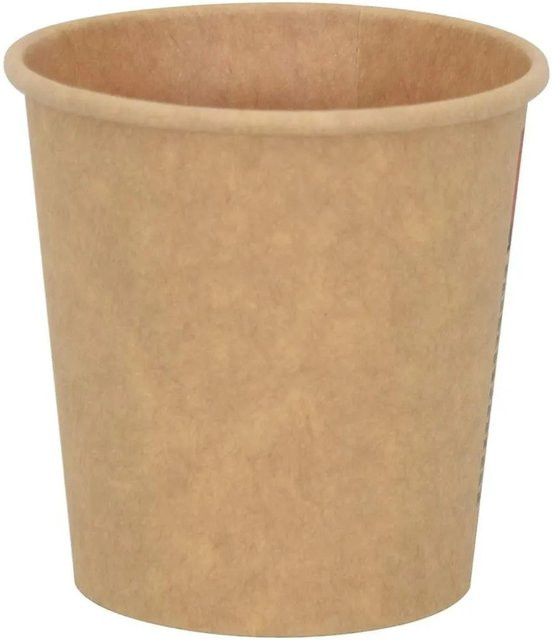 DELUKE Einweg-Pappbecher Braun 100 Stück 100 ml Getränkebecher aus Pappe für Kaffee und Tee - Bild 1
