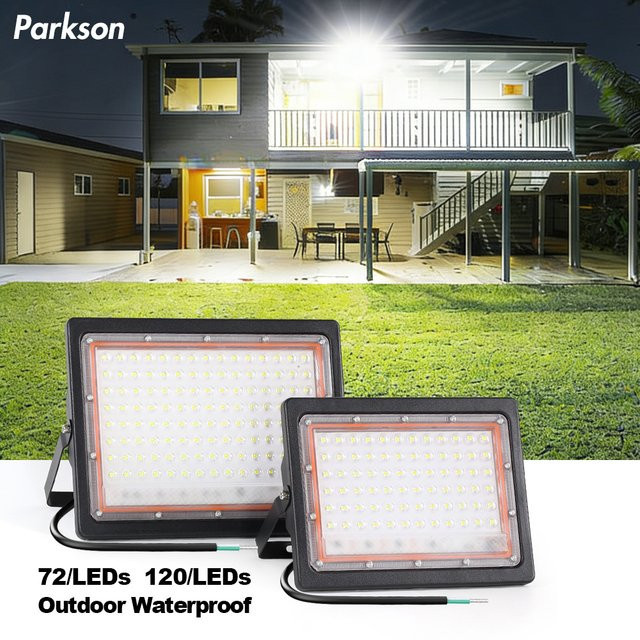PARKSON LED-Flutlicht für den Außenbereich in Schwarz mit 72 LEDs, IP66 wasserdicht Reflektorstrahler aus Aluminium - Bild 1